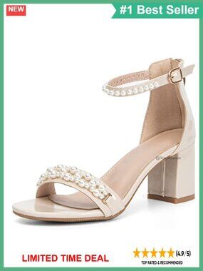 Women's Platform Heeled Sandals Open Toe Ankle Strap Block Chunky Low Heel